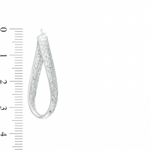 Серьги висячие из белого золота 585 пробы