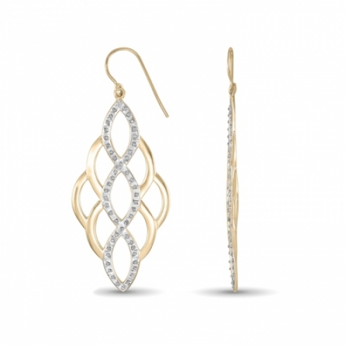 Серьги из серебра 925 пробы с бриллиантом