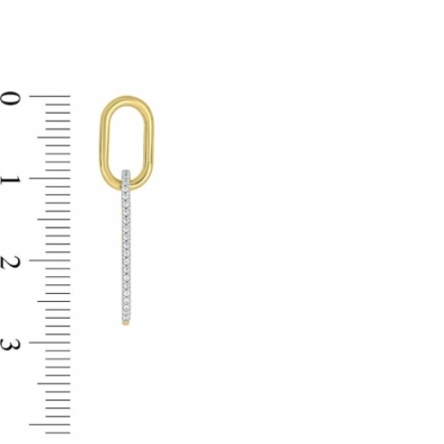 Серьги из серебра 925 пробы с бриллиантом