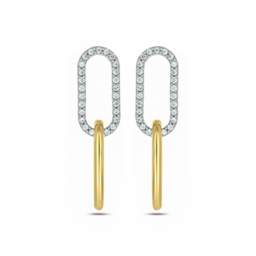 Серьги из серебра 925 пробы с бриллиантом