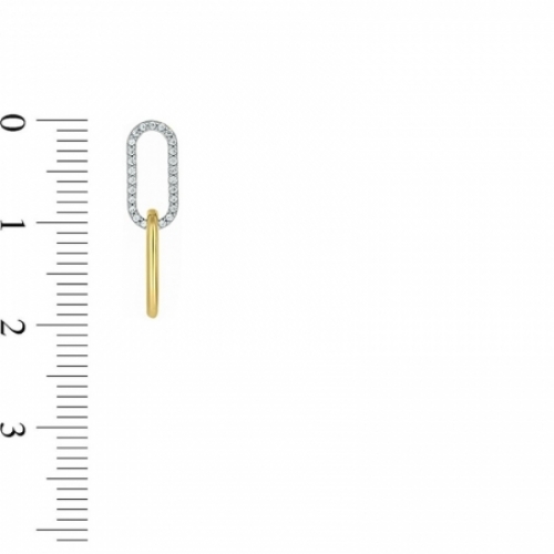 Серьги из серебра 925 пробы с бриллиантом