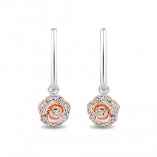 Серьги из серебра 925 пробы с бриллиантом