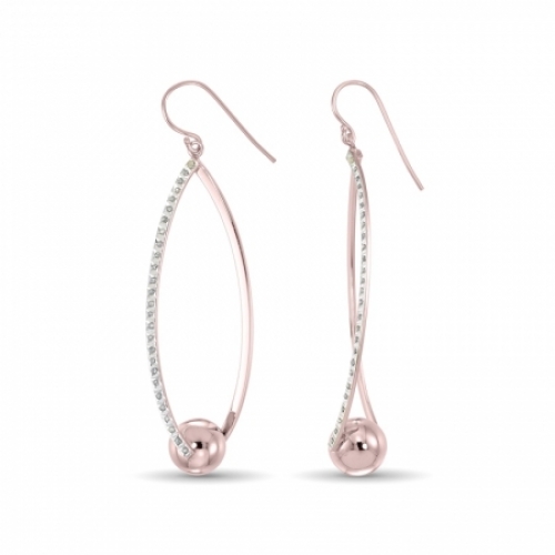 Серьги из серебра 925 пробы с бриллиантом