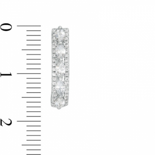 Серьги из белого золота 585 пробы с бриллиантом