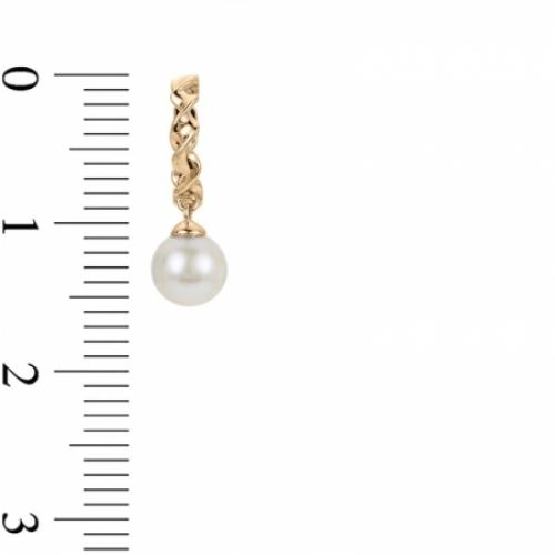 Серьги из серебра 925 пробы с белым жемчугом