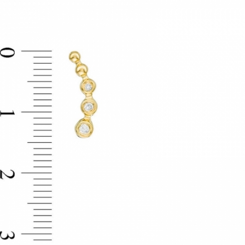 Серьги из серебра 925 пробы с бриллиантом