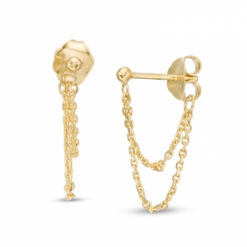 Серьги из желтого золота 585 пробы