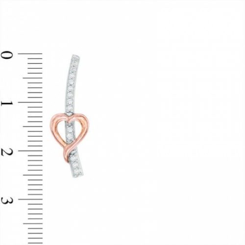 Серьги из серебра 925 пробы с бриллиантом