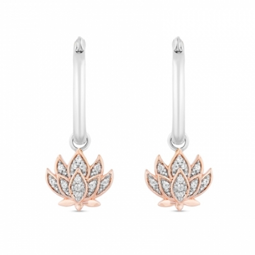 Серьги из серебра 925 пробы с бриллиантом