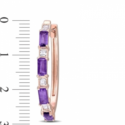 Серьги из серебра 925 пробы с аметистом и топазами