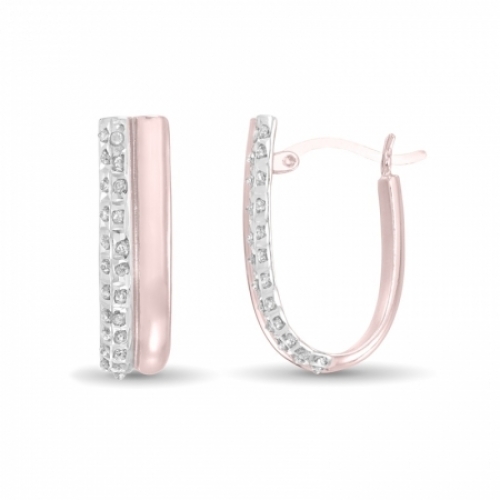 Серьги из серебра 925 пробы с бриллиантом
