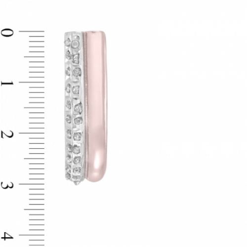 Серьги из серебра 925 пробы с бриллиантом