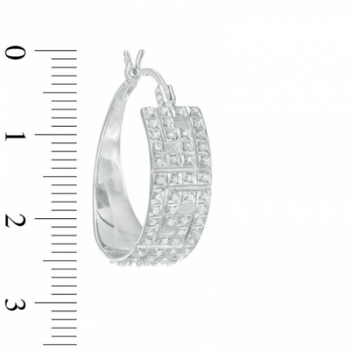 Серьги из серебра с бриллиантом