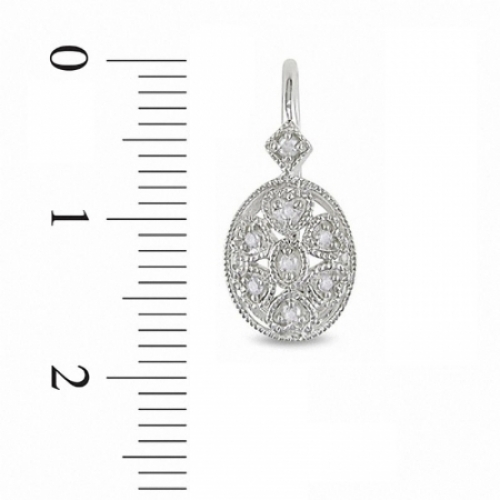 Серьги из серебра с бриллиантом