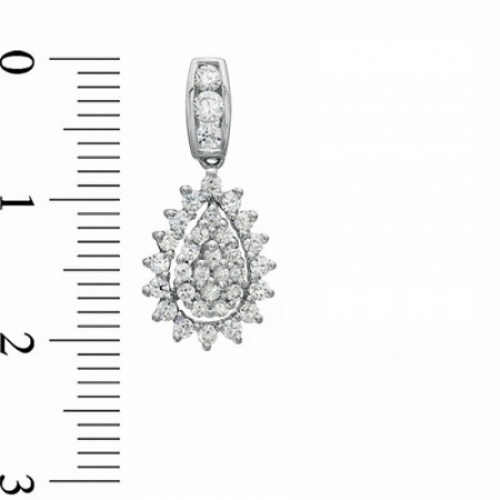 Серьги из серебра с бриллиантом