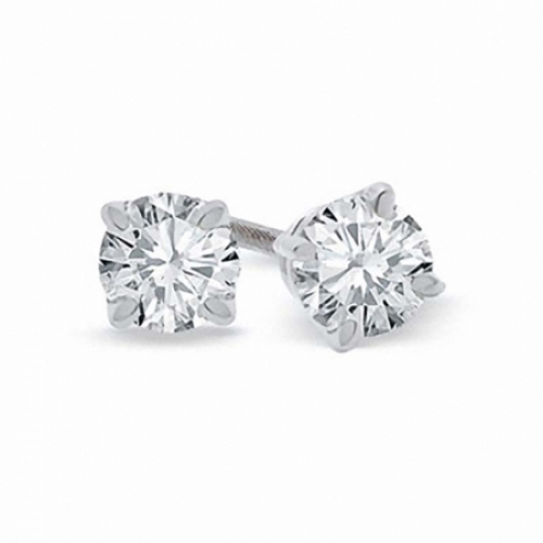 Серьги из платины с бриллиантом