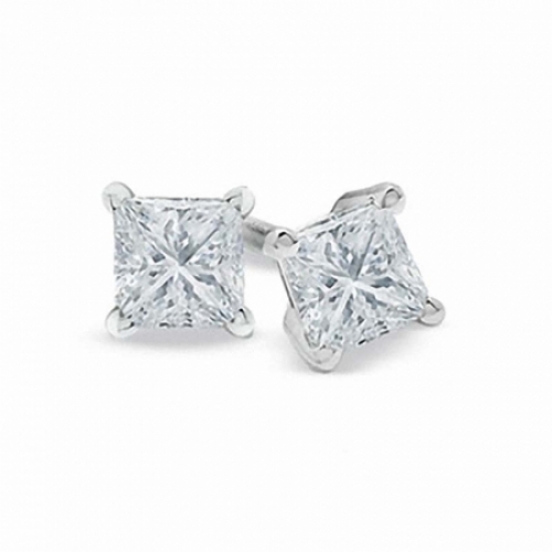 Серьги из платины с бриллиантом