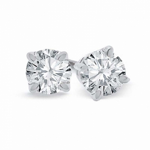 Серьги из платины с бриллиантом