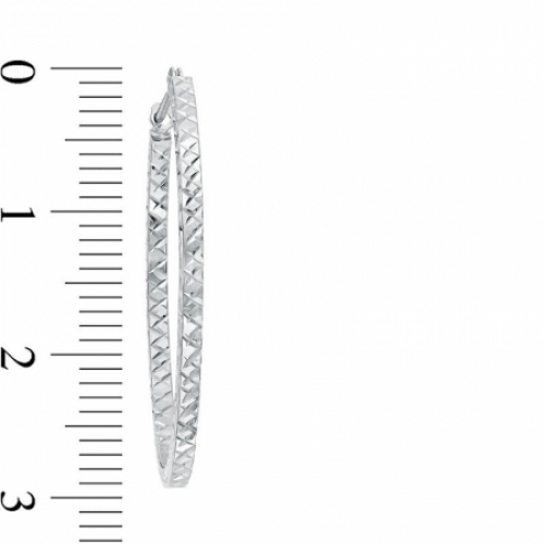 Серьги конго из белого золота 585 пробы