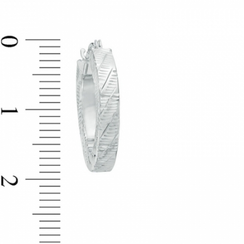 Серьги конго из белого золота 585 пробы