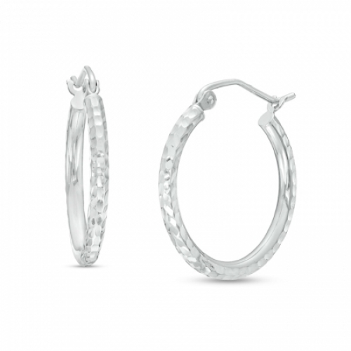 Серьги конго из белого золота 585 пробы