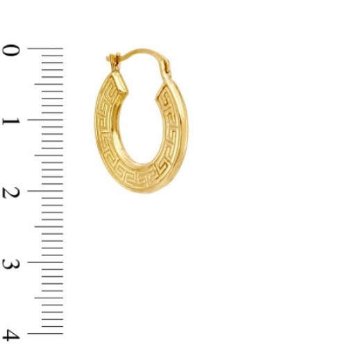 Серьги конго из желтого золота 585 пробы