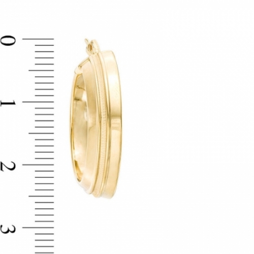 Серьги конго из желтого золота 585 пробы