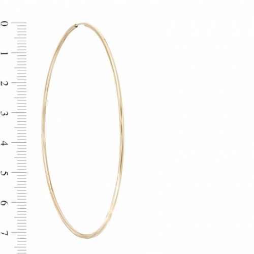 Серьги конго из желтого золота 585 пробы