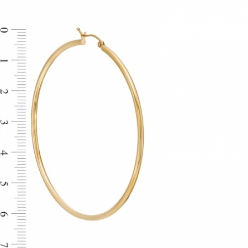 Серьги конго из желтого золота 585 пробы