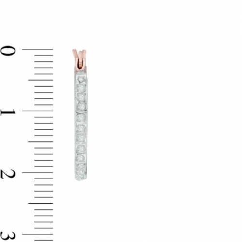 Серьги из серебра 925 пробы с бриллиантом