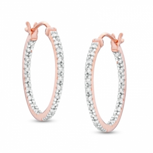 Серьги из серебра 925 пробы с бриллиантом