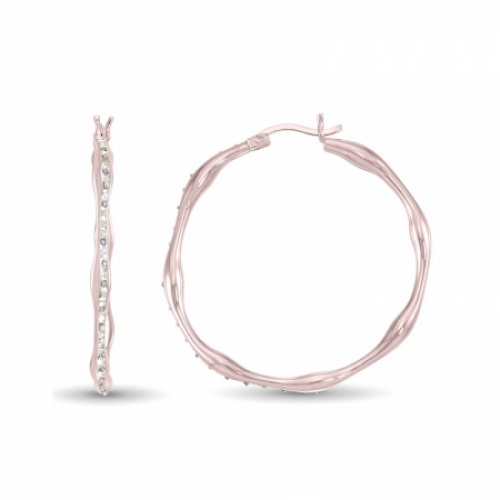 Серьги из серебра 925 пробы с бриллиантом