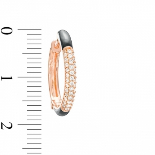 Серьги из серебра 925 пробы с бриллиантом