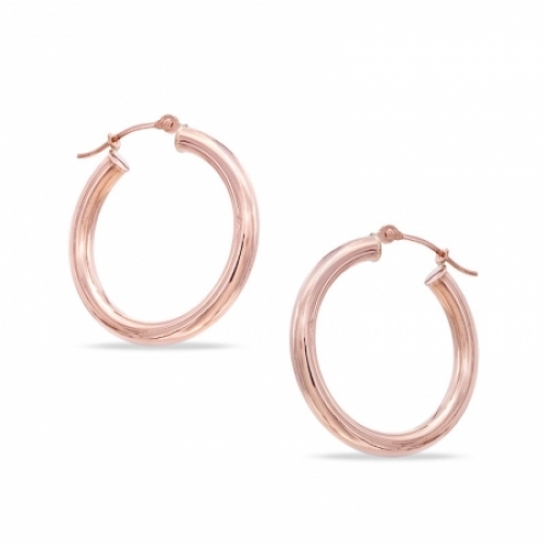 Серьги конго из красного золота 585 пробы
