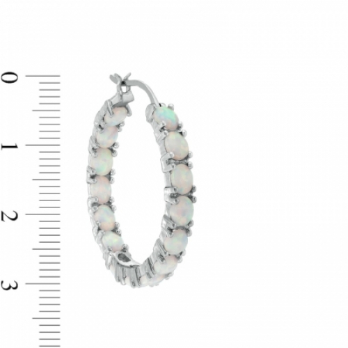 Серьги из серебра с опалом