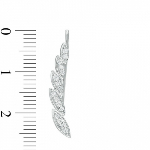 Серьги из серебра с бриллиантом