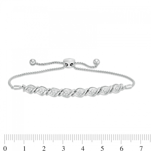 Браслет из серебра с бриллиантами