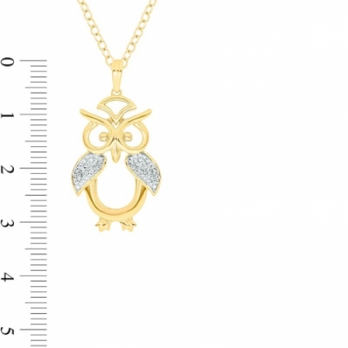 Колье из серебра 925 пробы с бриллиантом