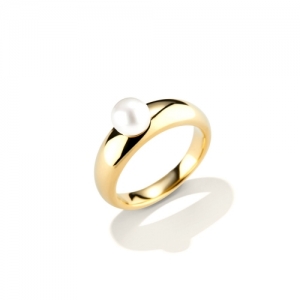 Женское кольцо из серебра с жемчугом