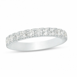 Обручальное кольцо "Шик и блеск" из белого золота с бриллиантами
