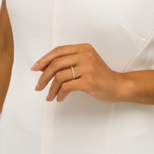 Обручальное кольцо "Классика " с сапфиром и бриллиантами