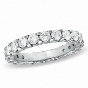 Обручальное кольцо "Манящая мечта" из белого золота 750 пробы с бриллиантом