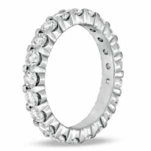 Обручальное кольцо "Манящая мечта" из белого золота 750 пробы с бриллиантом