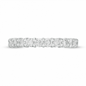 Обручальное кольцо "Блестящий вкус" из белого золота с бриллиантами
