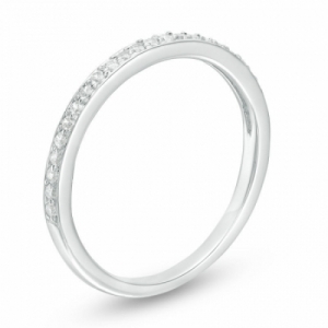 Обручальное кольцо "Утончённое изящество" из белого золота с бриллиантами