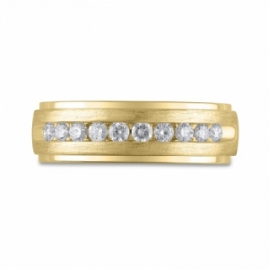 Мужское кольцо из желтого золота 585 пробы с бриллиантом