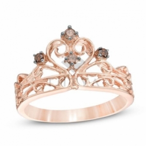 Серебряное кольцо Корона с бриллиантами
