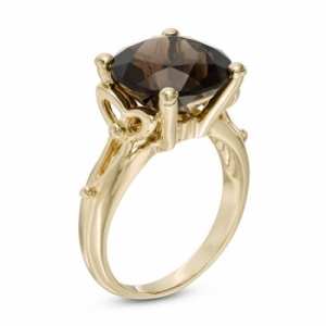 Женское кольцо из желтого золота 585 пробы с кварцем