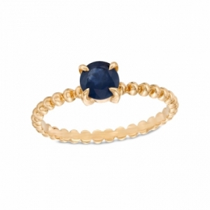 Женское кольцо из желтого золота 585 пробы с сапфиром