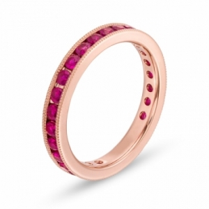 Женское кольцо из красного золота 585 пробы с рубином